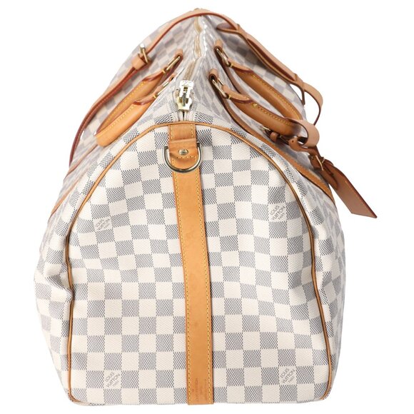 Louis Vuitton Keepall Bandouliere 55 Damier Boston Bag N41429 Azur Damier - Picture 6 of 8